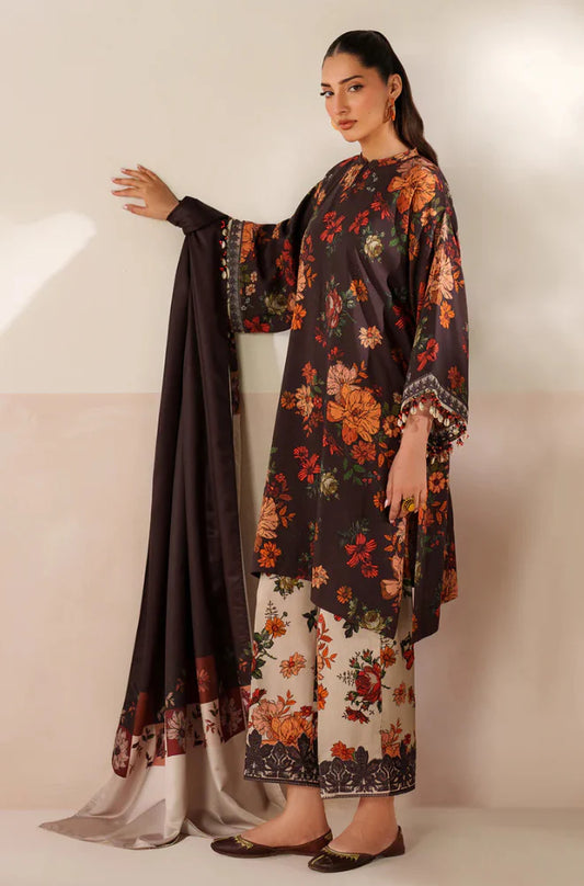 MP33404-Baroque - Winter 3PC Karandi Digital Print Dress