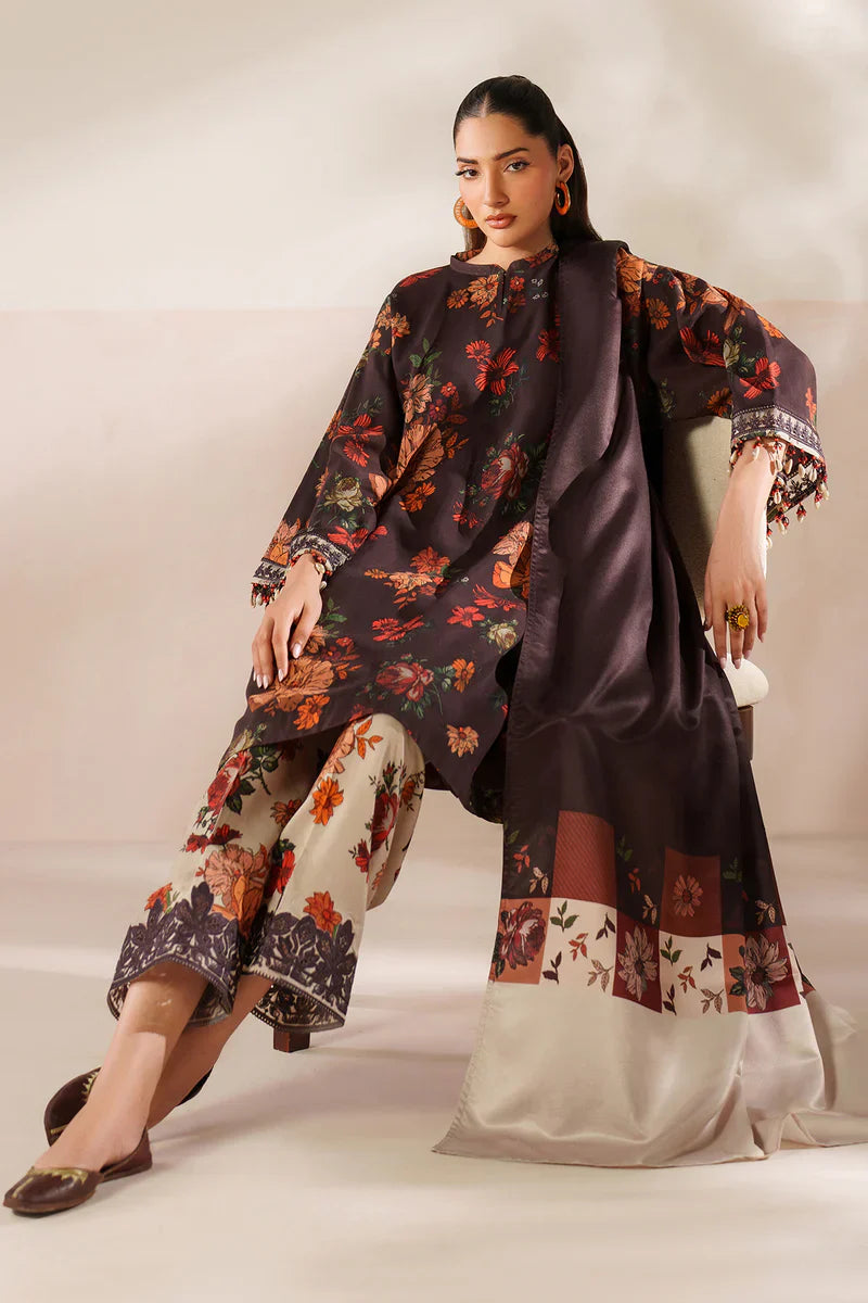 MP33404-Baroque - Winter 3PC Karandi Digital Print Dress