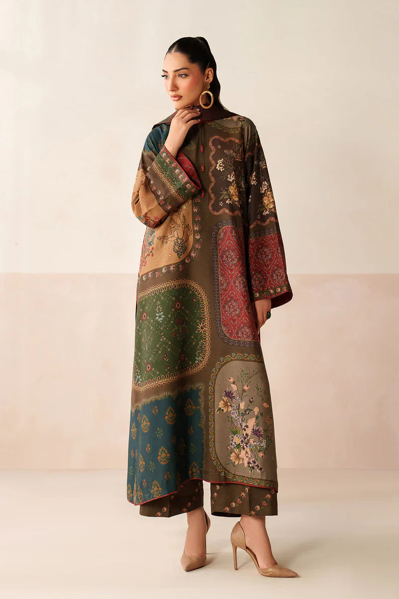 MP3397-Baroque - Winter 3PC Karandi Digital Print Dress