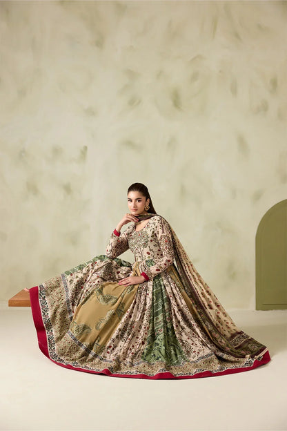 MP1326 - Baroque - Winter 3PC Karandi Digital Print Frock Dress
