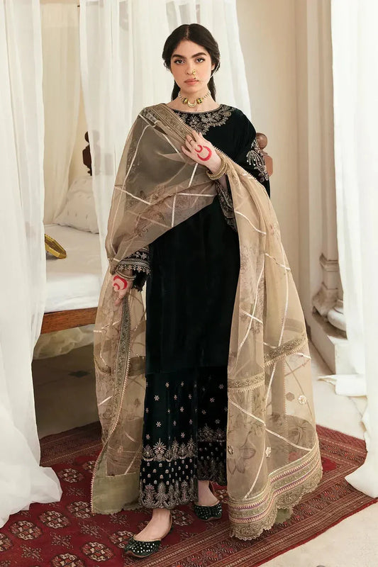 MP2014 - Baroque Embroidered Velvet 3piece suit - Rs.13,000.00 Rs.6,499.00
