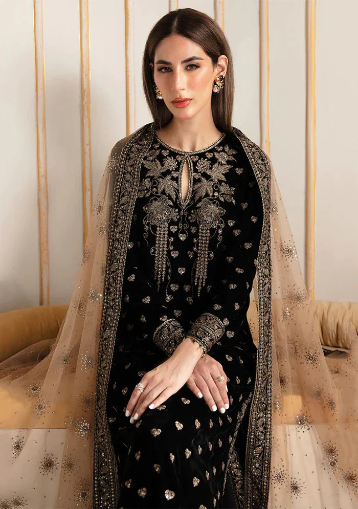 MP2020  Baroque Embroidered Velvet 3piece suit - Rs.12,000.00 Rs.6,499.00