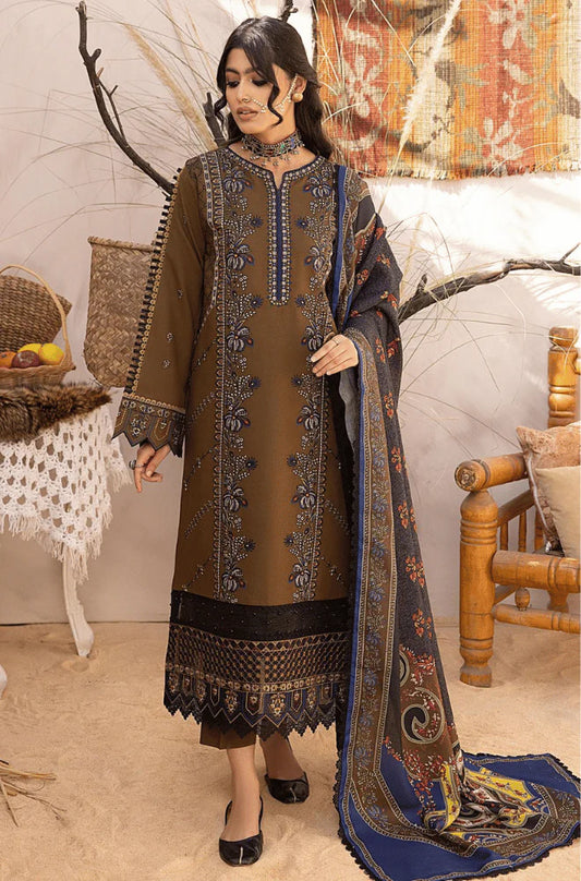 MP3351 Bin ilyas - Winter 3PC Dhanak Embroidered Suit