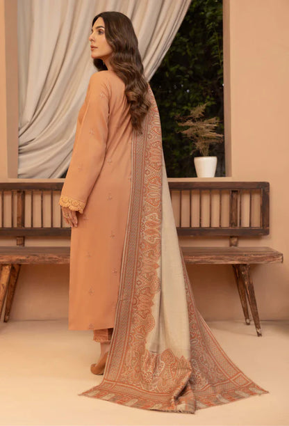mp3398-Bin ilyas - Winter 3PC Dhanak Embroidered Suit