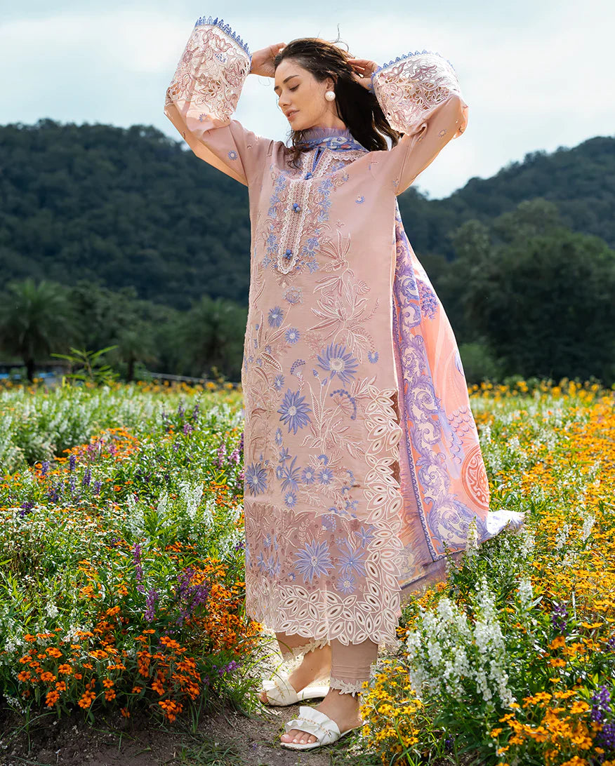 MP1214 - Mushq - SUMMER 3PC Lawn ChickenKari Embroidered Suit-