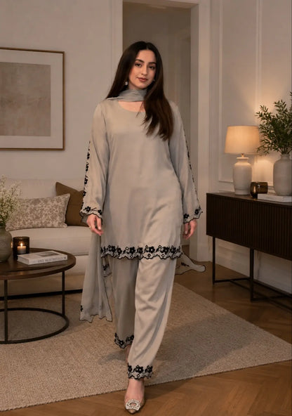 MP1249 - Maliha - Summer-3PC Lawn Embroidered Suit