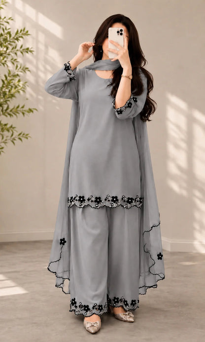 MP1251 - Bunaai - Summer-3PC Lawn Embroidered Suit