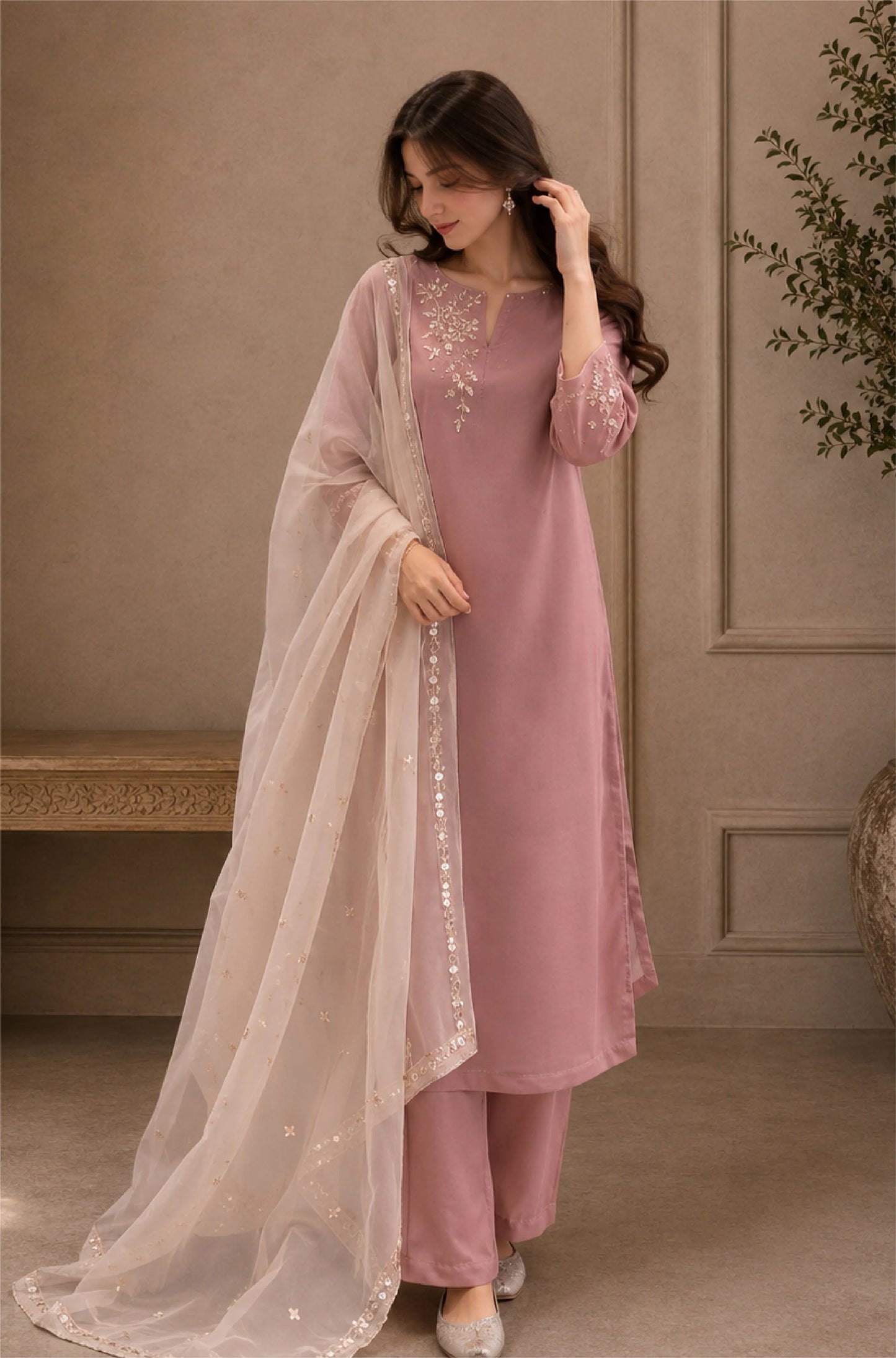 MP1256 - Maliha - Summer-3PC Lawn Embroidered Suit