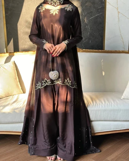 MP1360 - Bunaai - Winter -3PC Silk Embroidered Suit