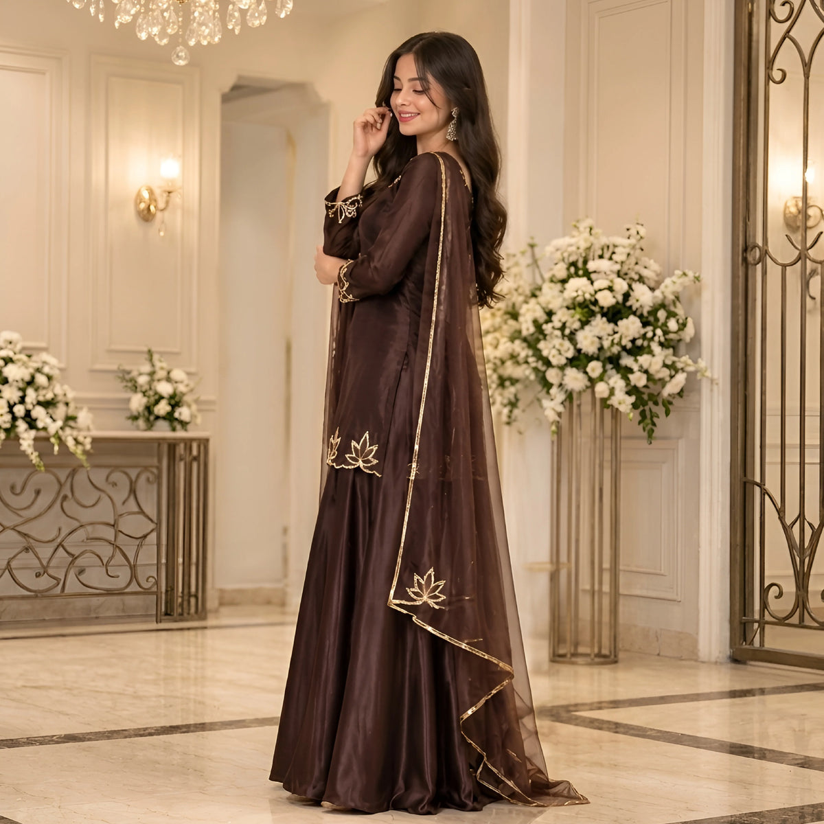 MP1361 - Bunaai - Winter -3PC Silk Embroidered Suit