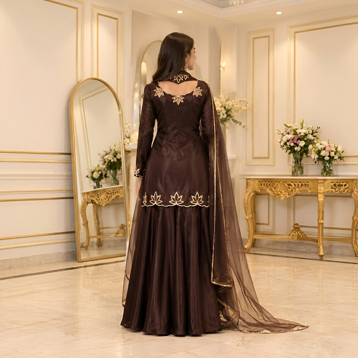 MP1361 - Bunaai - Winter -3PC Silk Embroidered Suit