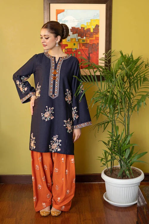 MP2026 - URGE PRET CHAAND EMBROIDERED 2Pc SUMMER LAWN FARSHI SHALWAR