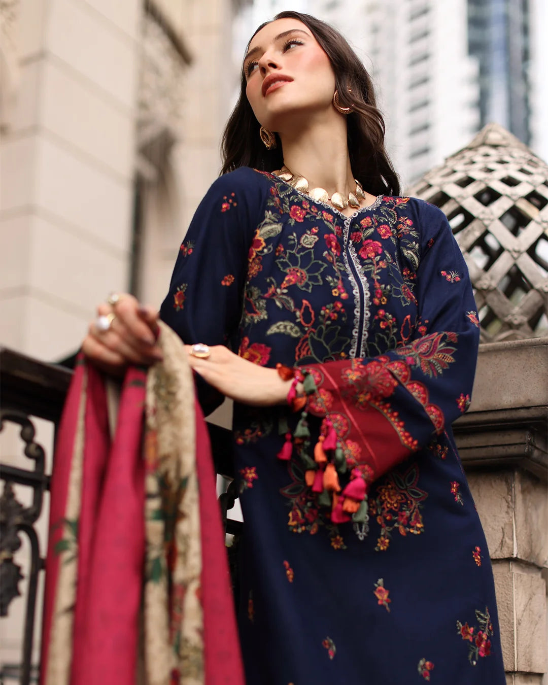 MP1318 - Charizma - Winter 3PC Dhanak Embroidered Suit
