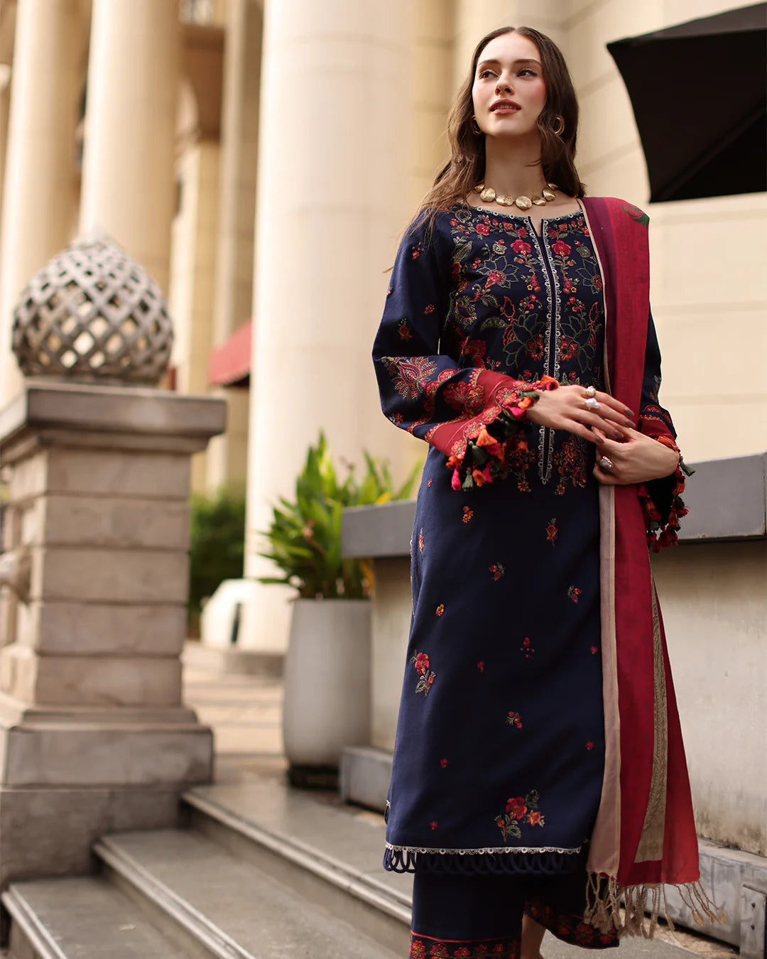 MP1318 - Charizma - Winter 3PC Dhanak Embroidered Suit