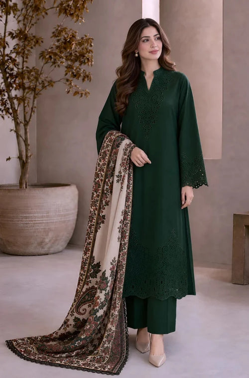 MP1356 - Charizma - Winter 3PC Dhanak Embroidered Suit