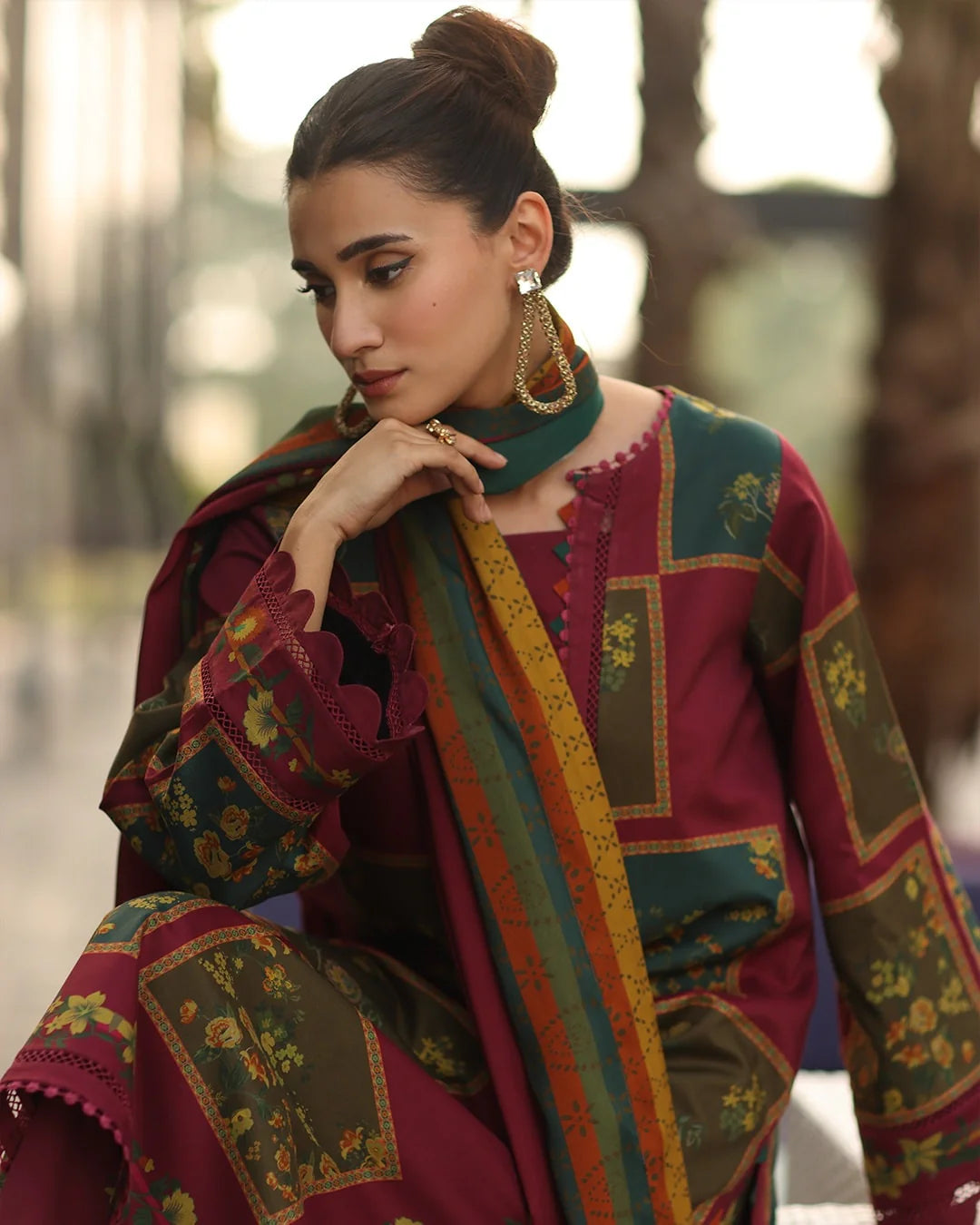 MP33100- Charizma - Winter 3PC Karandi Digital Print Dress