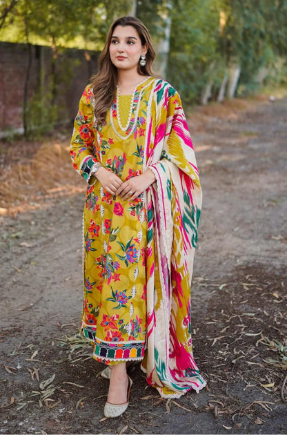MP33419-Charizma - Winter 3PC Karandi Digital Print Dress