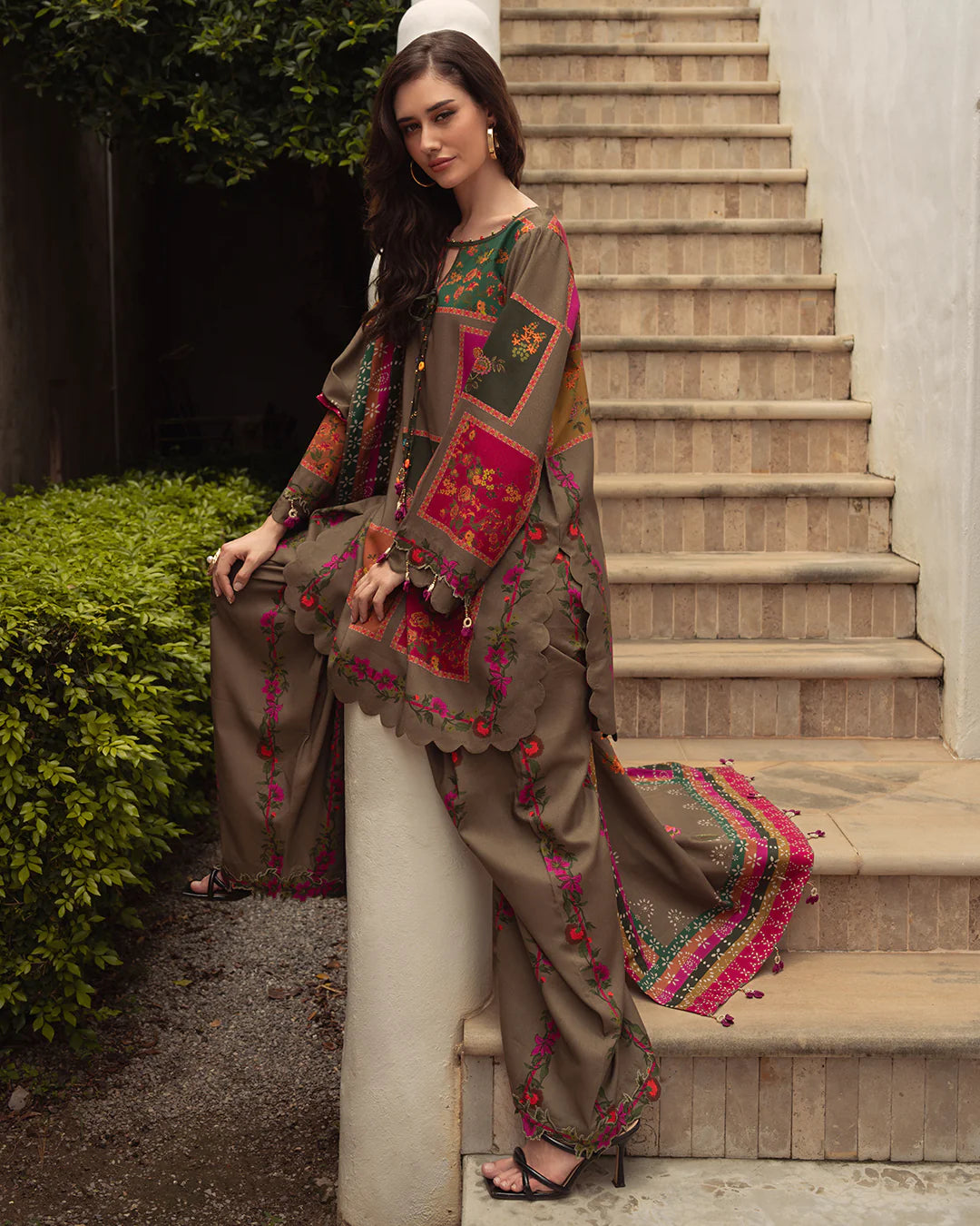 MP3387-Charizma - Winter 3PC Karandi Digital Print Dress