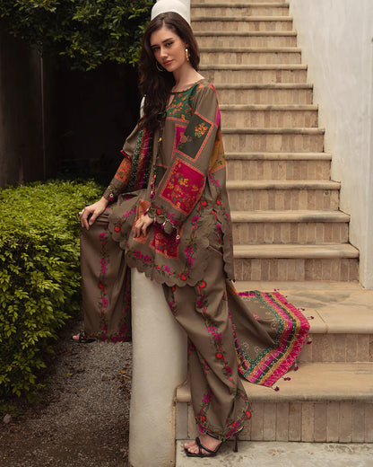 MP3387-Charizma - Winter 3PC Karandi Digital Print Dress