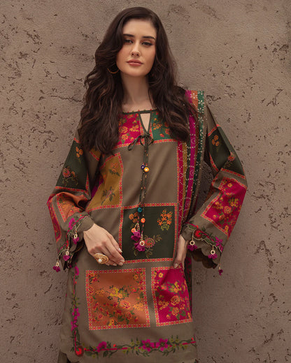 MP3387-Charizma - Winter 3PC Karandi Digital Print Dress