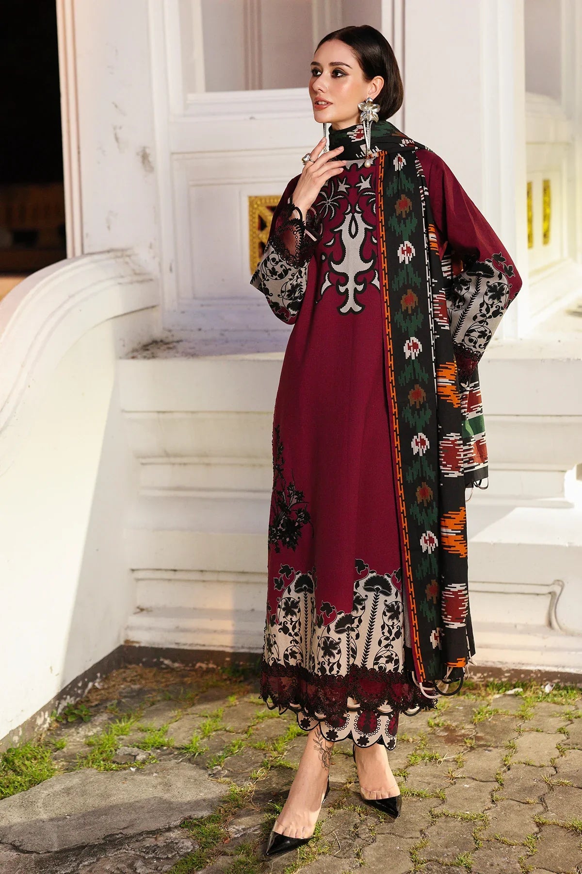 MP3388 Charizma - Winter 3PC Karandi Digital Print Dress