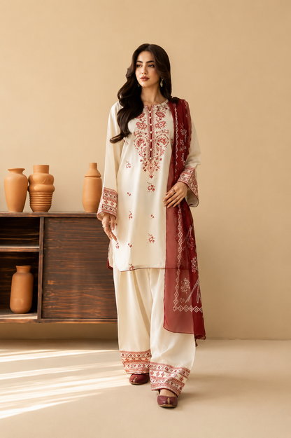 MP1210 - Laam - Lawn Embroidered 3pc Suit
