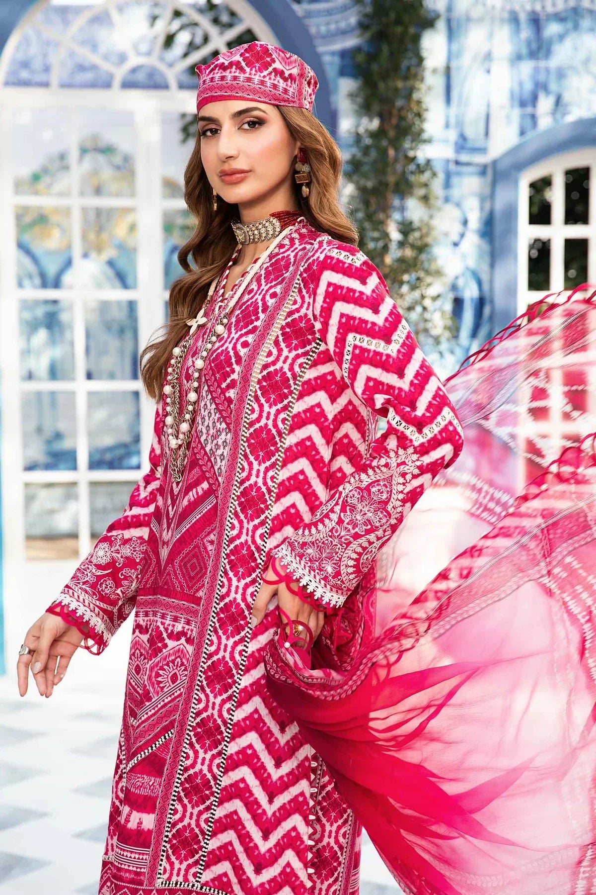 MP792-3 Piece Unstitched Digital Printed Airjet Lawn Suit