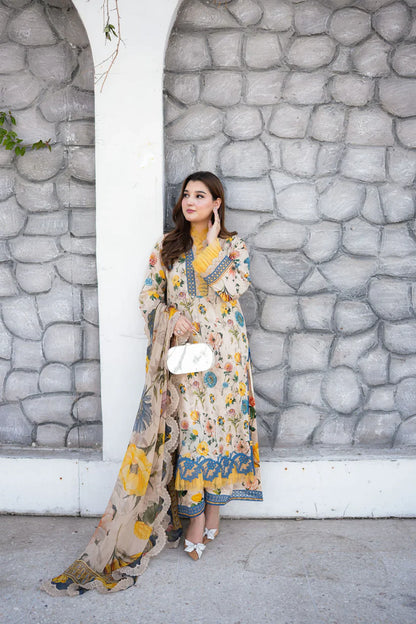 MP1226 - Aneelas - Summer 3PC Lawn Digital Print Dress