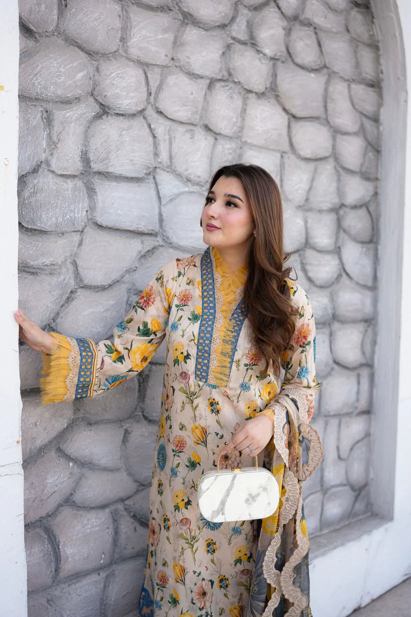 MP1226 - Aneelas - Summer 3PC Lawn Digital Print Dress
