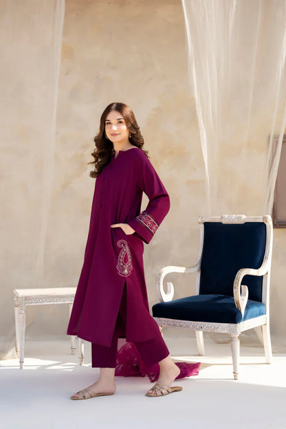 MP763-SUMMER 3PC Lawn Embroidered Shirt With Organza Embroidered Dupatta