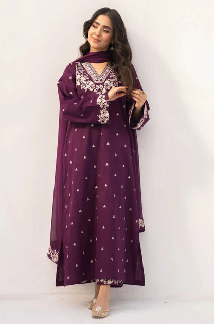MP1112 - Dyot - Summer 3PC Lawn Embroidered Suit