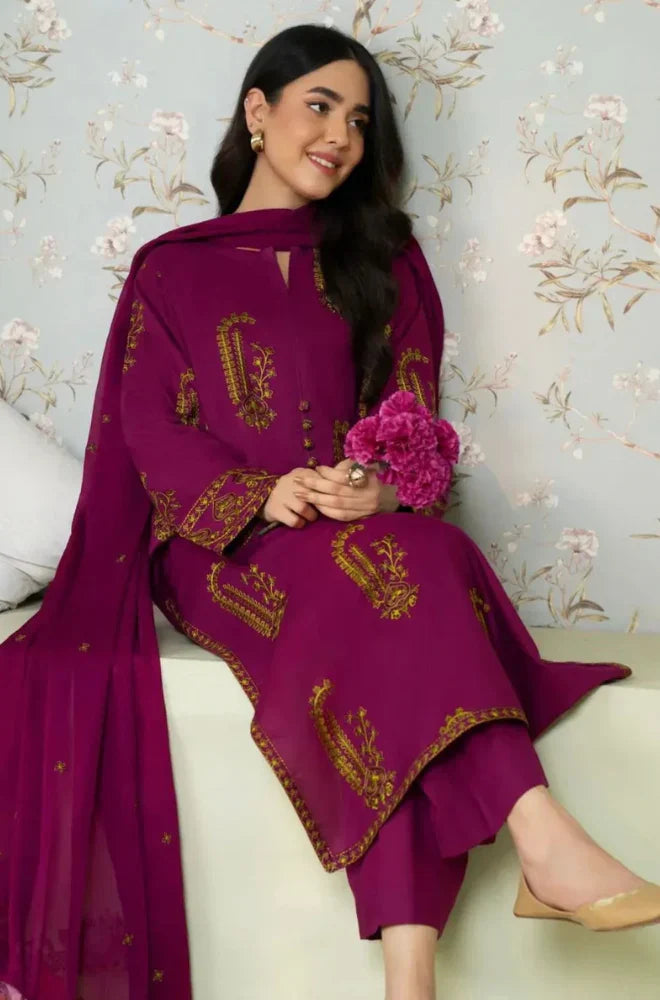 MP2023 - Dyot- 3PC Lawn Embroidered Suit -  Rs.7,500.00 Rs.4,299.00