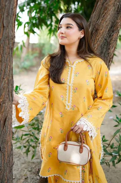 MP1204 - Summer 3PC Lawn Embroidered Suit