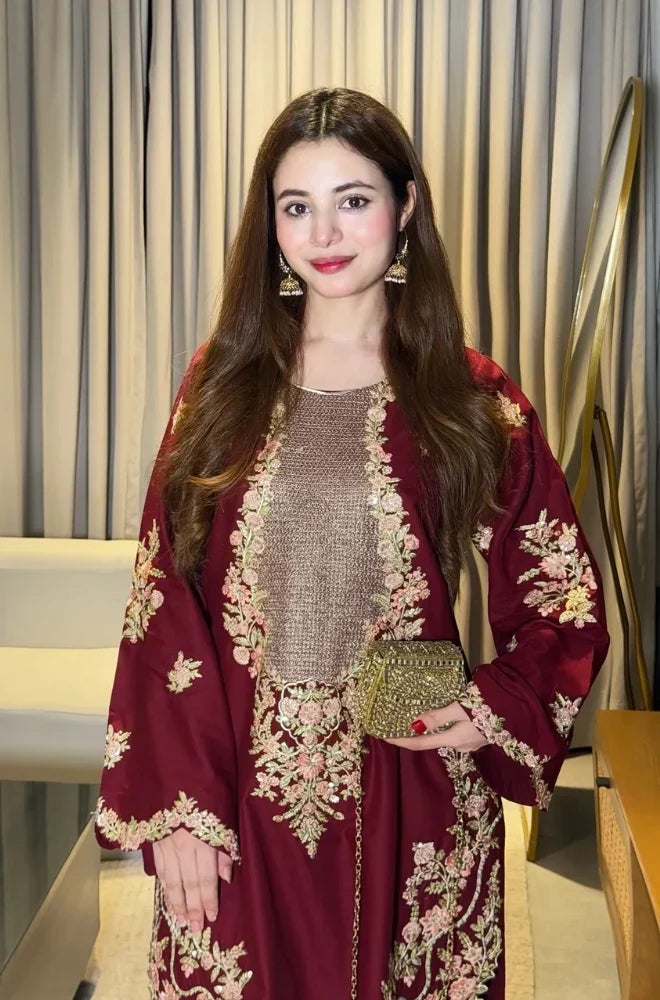 MP1319 - Ethnic - 2PC Silk Embroidered Shirt and Trouser