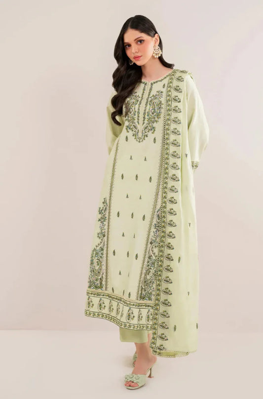 Mp3386-Florent - Winter 3PC Dhanak Embroidered Suit