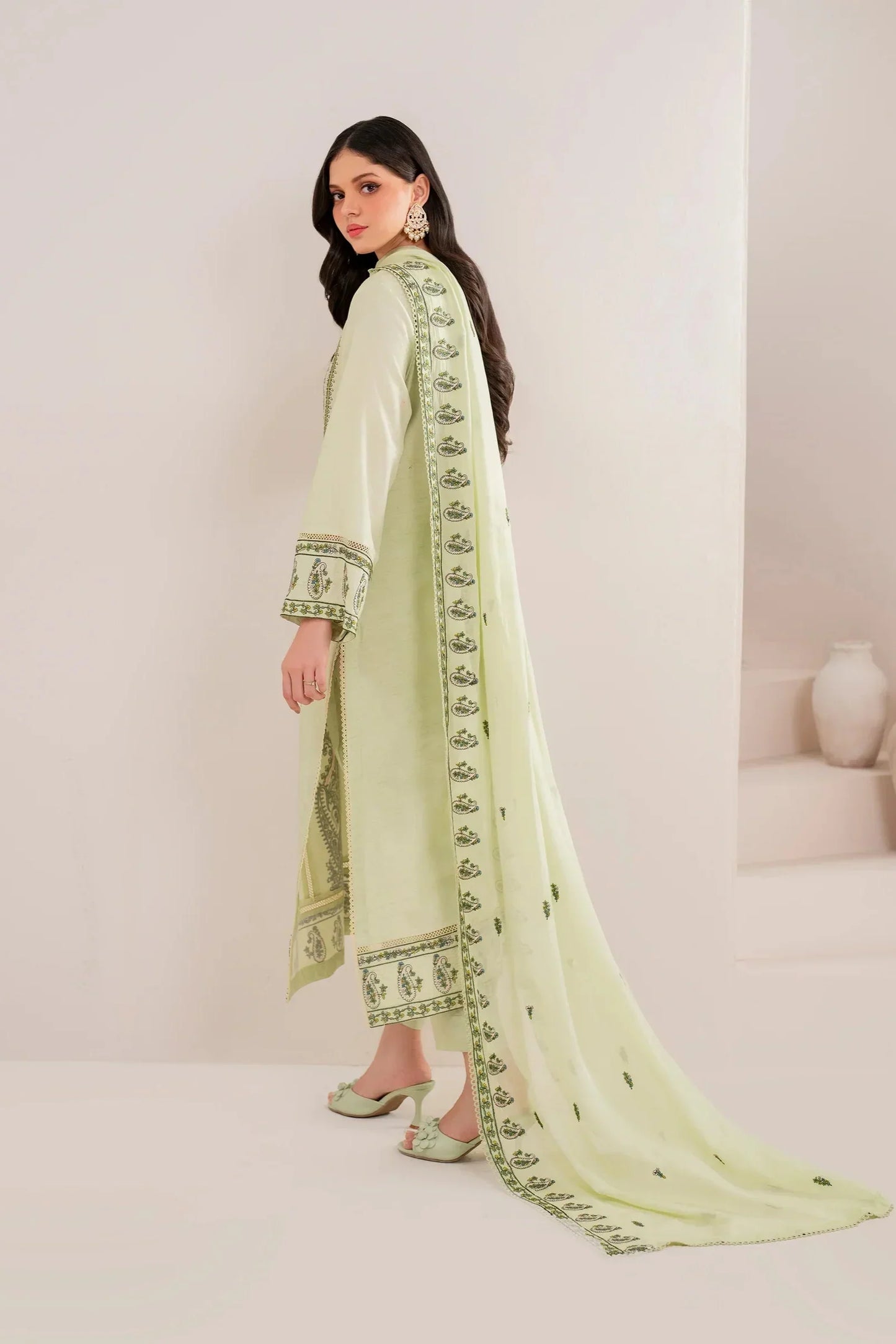 Mp3386-Florent - Winter 3PC Dhanak Embroidered Suit
