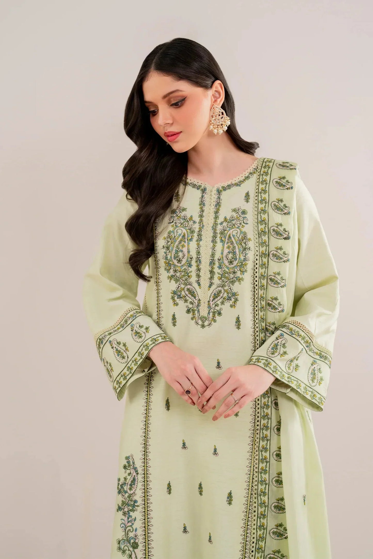Mp3386-Florent - Winter 3PC Dhanak Embroidered Suit
