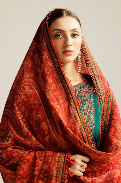 Mp3311 - Hussain Rehan - Winter 3PC Dhanak Embroidered Suit