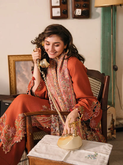 MP1357 - Izel - Winter 3PC Dhanak Embroidered Suit