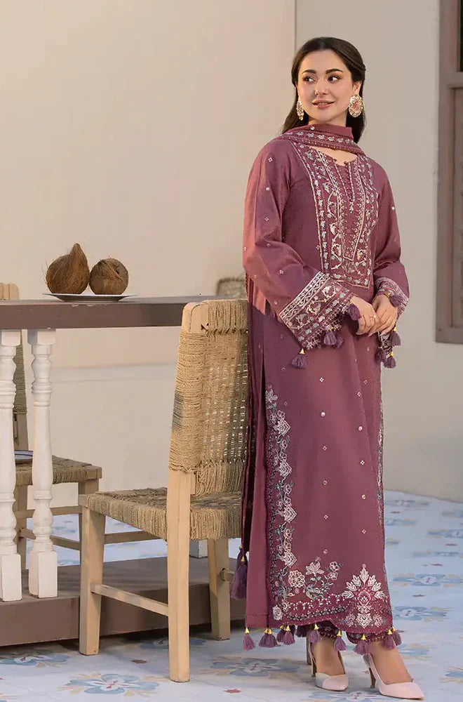 Mp3302 - Jade - Winter 3PC Dhanak Embroidered Suit