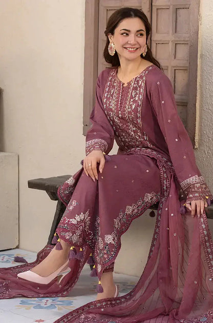 Mp3302 - Jade - Winter 3PC Dhanak Embroidered Suit