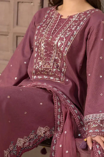 Mp3302 - Jade - Winter 3PC Dhanak Embroidered Suit