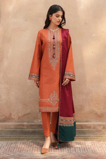 Mp3308 - Jazmin - Winter 3PC Dhanak Embroidered Suit