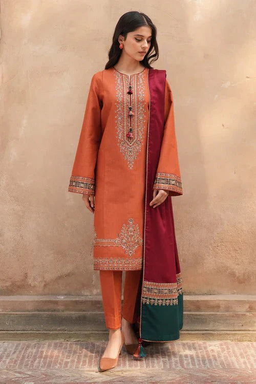Mp3308 - Jazmin - Winter 3PC Dhanak Embroidered Suit