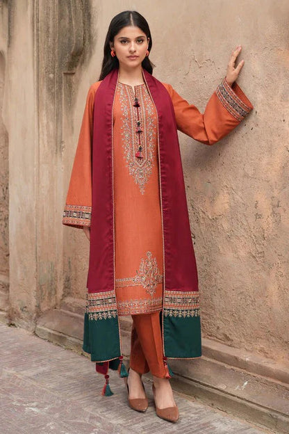 Mp3308 - Jazmin - Winter 3PC Dhanak Embroidered Suit