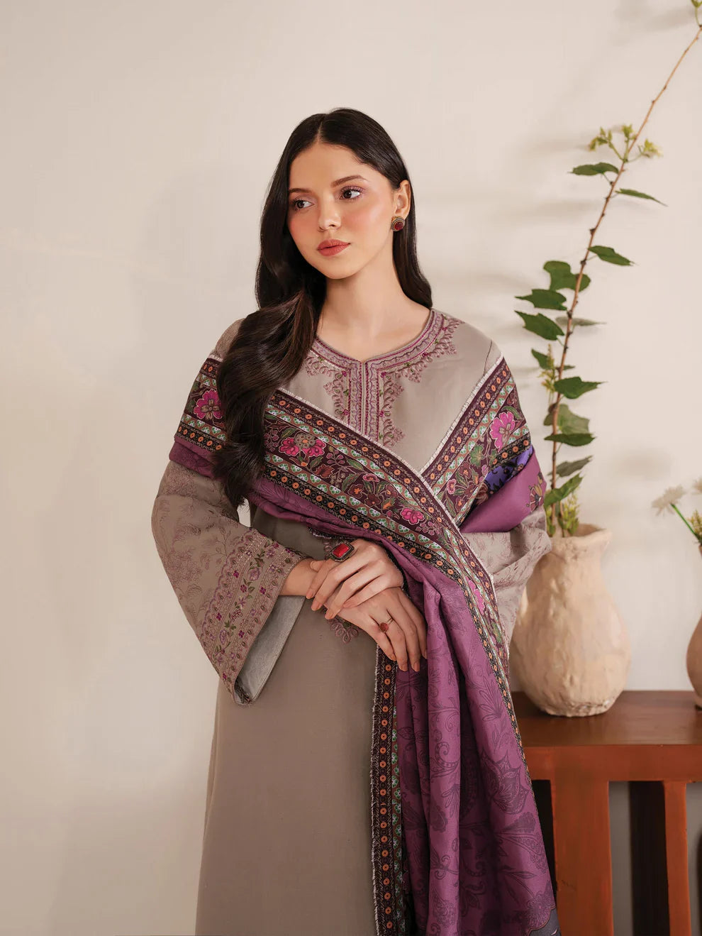 Mp3309 - Jazmin - Winter 3PC Dhanak Embroidered Suit