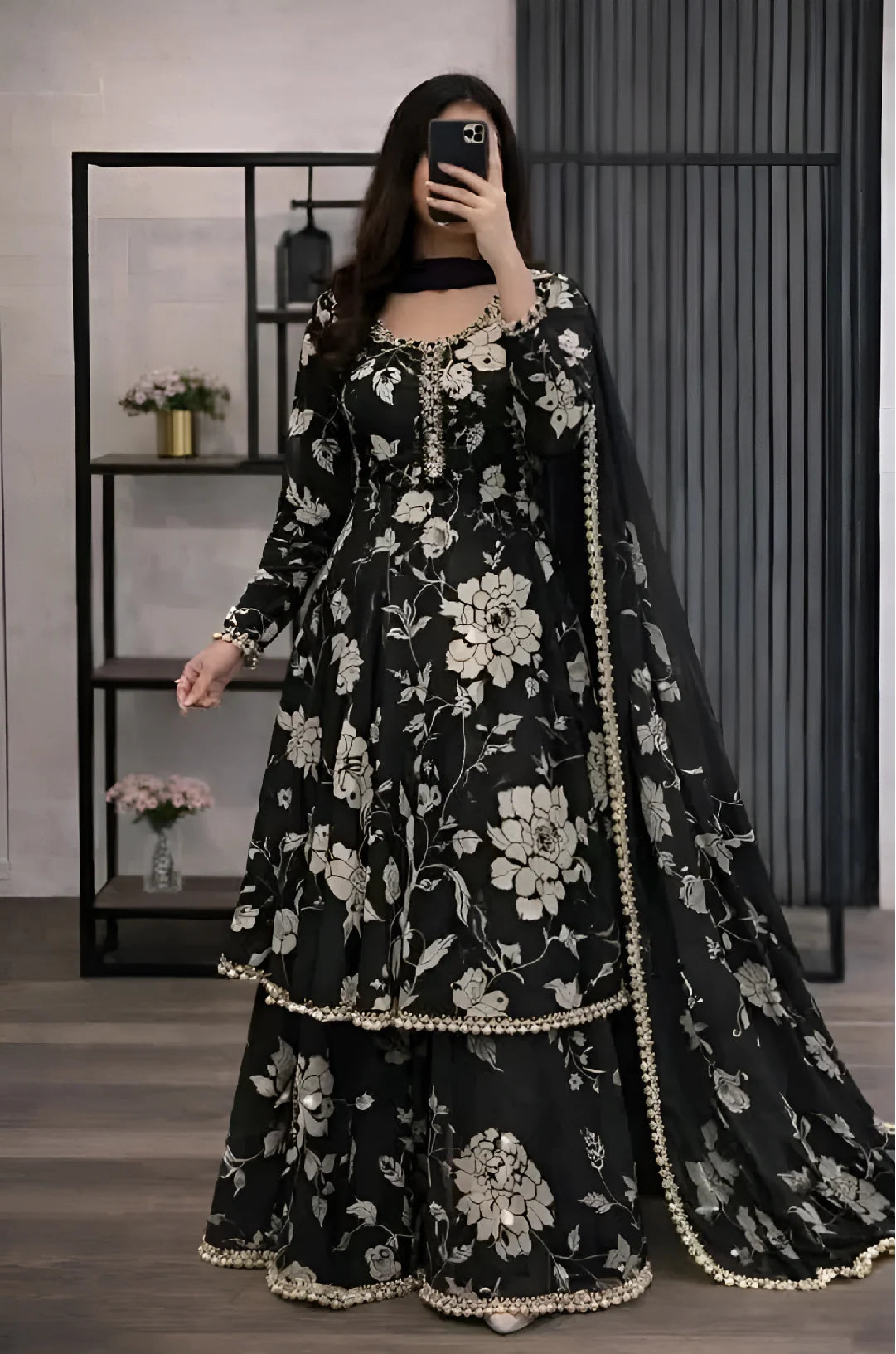 MP1222 - Maliha - 3 piece Lawn frock style Printed suit