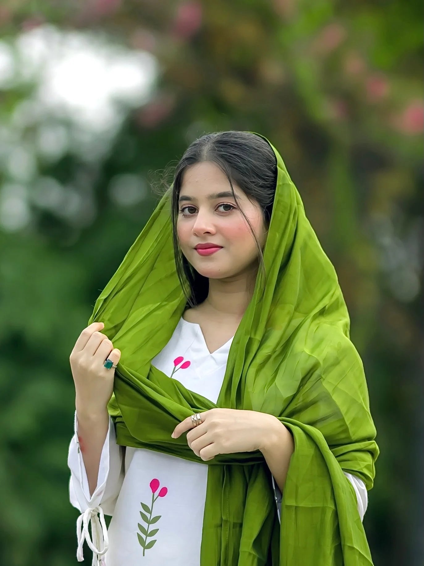 MP1253 - Maliha - 3 piece Lawn frock style Printed suit
