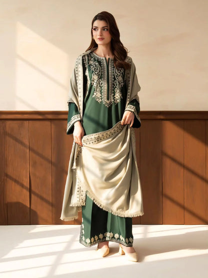 MP1333 - Lazuli - Winter 3PC Dhanak Embroidered Suit