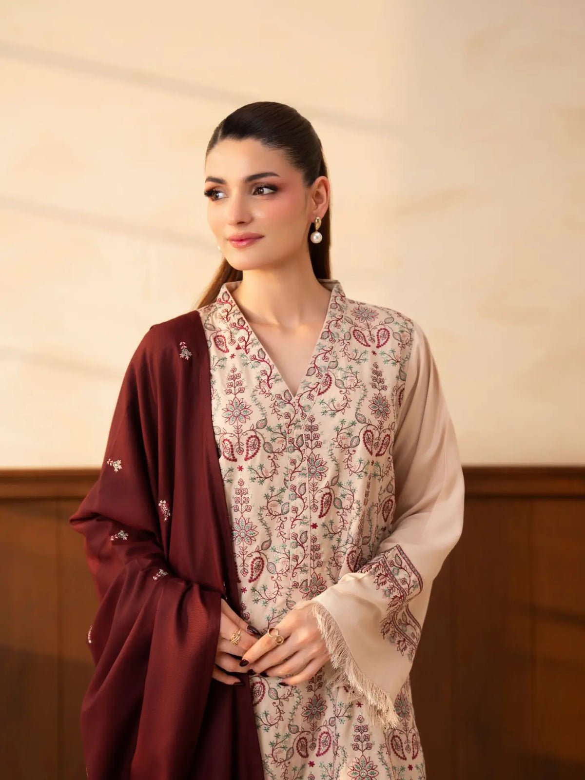 MP1334 - Lazuli - Winter 3PC Dhanak Embroidered Suit